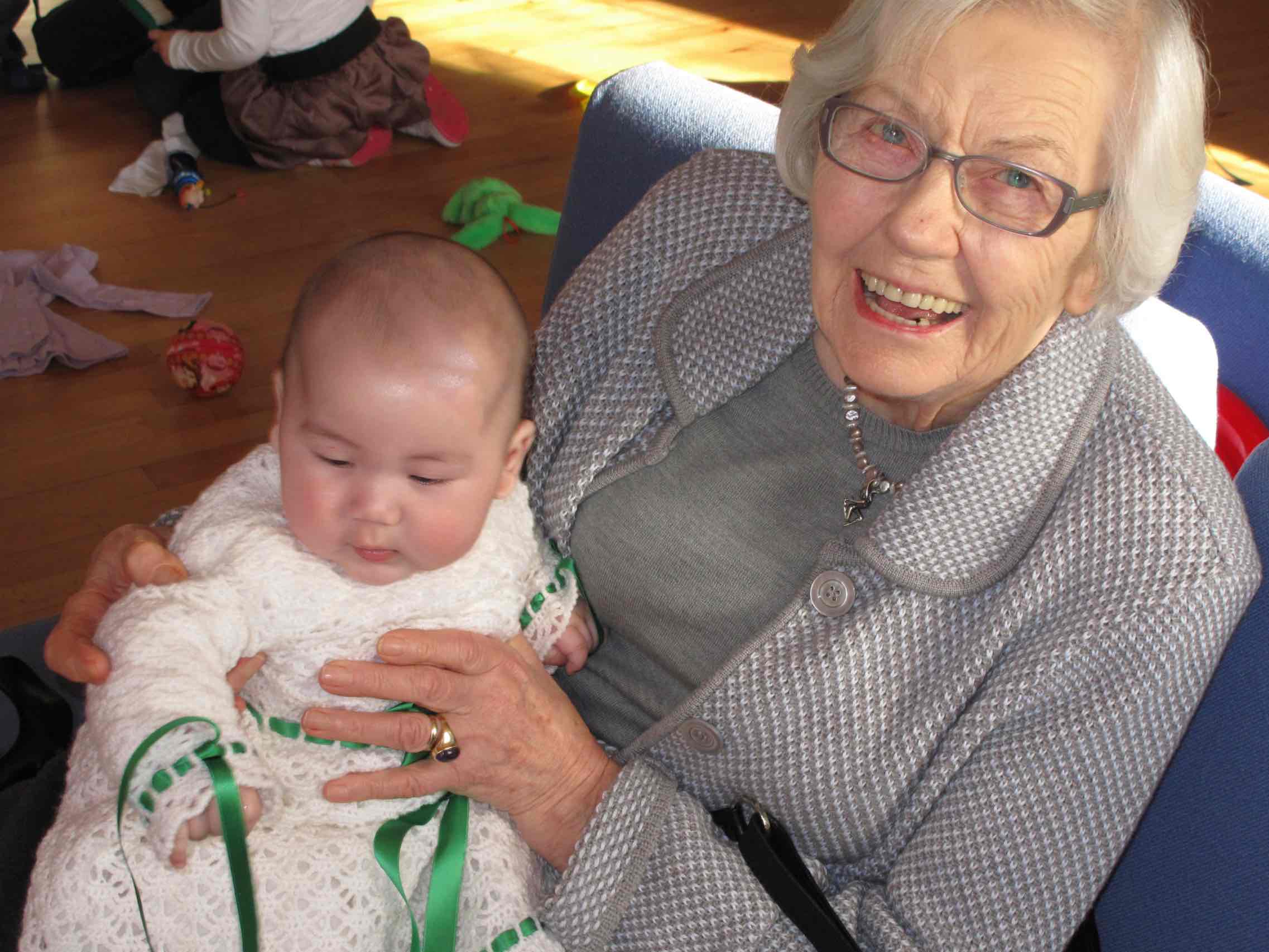 Oliver og Oldemor Cecilie